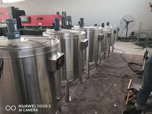 เครื่องพาสเจอร์ไรส์สเตนเลสสตีลไร้สนิม 500 ลิตรพร้อมเทคโนโลยีขั้นสูง