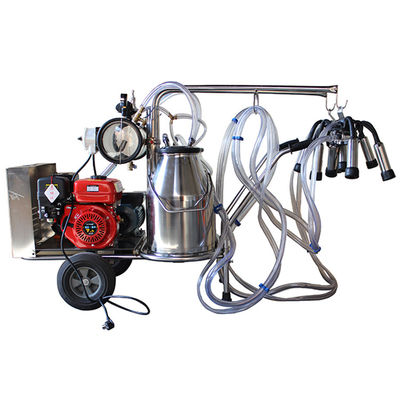 220L / นาทีเครื่องรีดนมแบบพกพาสองถังไฟฟ้าสำหรับแพะ