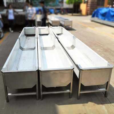 รางน้ำดื่มสแตนเลส 1.2 มม. รางให้อาหารสัตว์ในฟาร์ม 250W