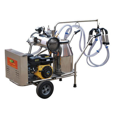 เครื่องจักรกล 25Ltr อุปกรณ์รีดนมวัวเครื่องยนต์เบนซินปั๊มสูญญากาศนมแบบพกพา