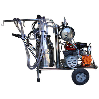 เครื่องจักรกล 25Ltr อุปกรณ์รีดนมวัวเครื่องยนต์เบนซินปั๊มสูญญากาศนมแบบพกพา