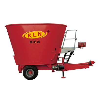 6M3 แนวตั้ง TMR Mixer เครื่องบดอาหารสัตว์รถแทรกเตอร์ไฟฟ้า Cow Fodder