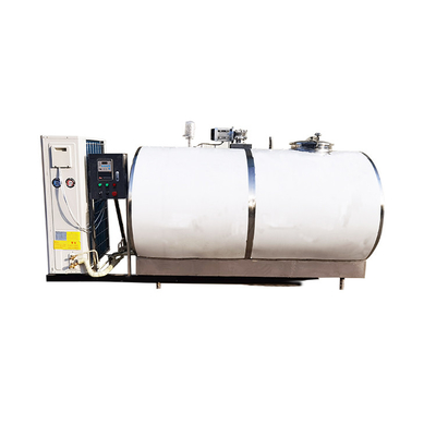 เครื่องแปรรูปโรงงานผลิตนมถังเก็บความเย็นน้ำนมดิบ 2000L แนวนอน Type
