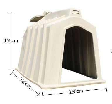 กันสนิมขนาดเล็กความกว้าง 333 ซม. Group Calf Hutch สำหรับปศุสัตว์